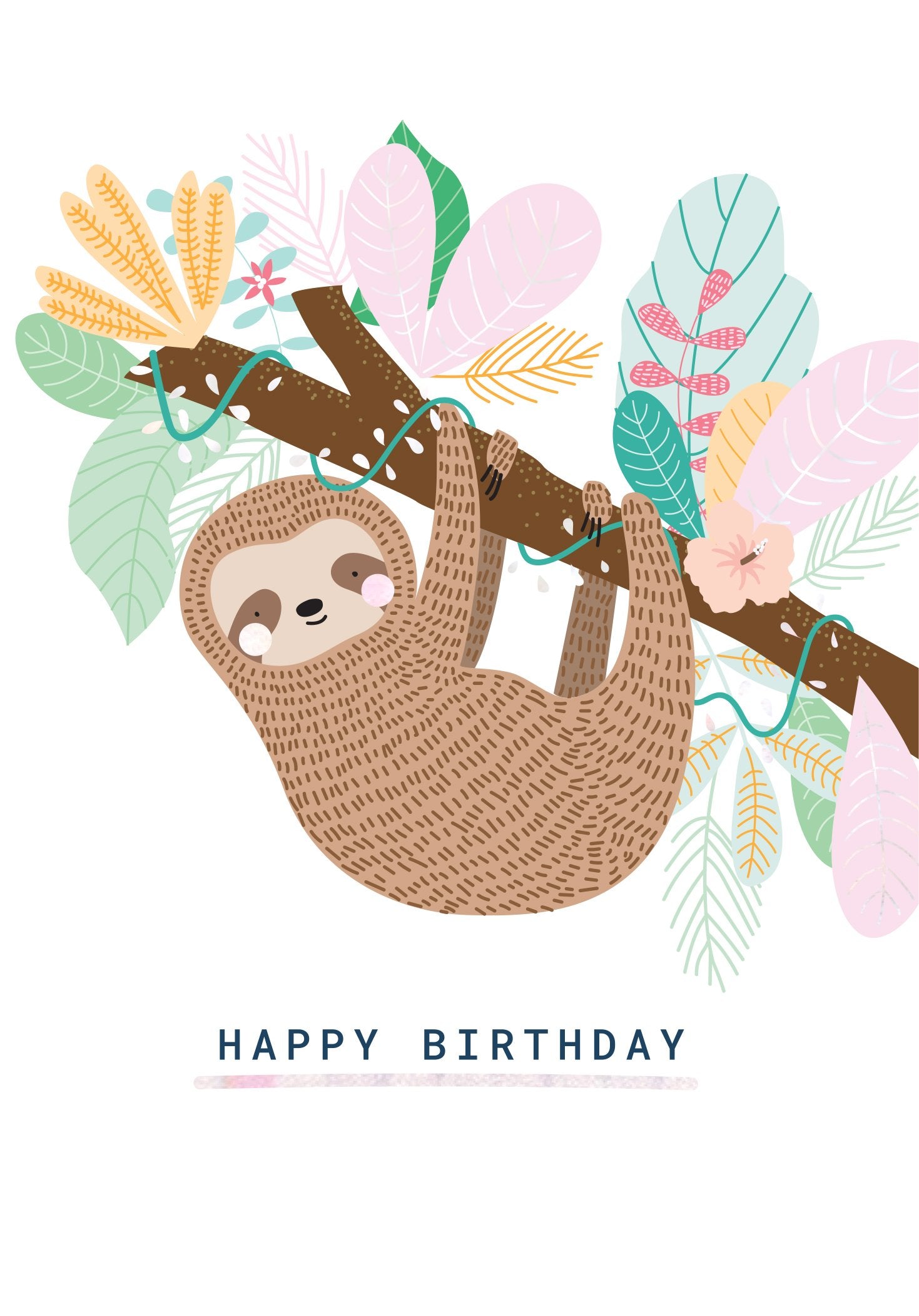 Birthday Card - Mrs Sloth